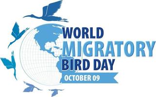 diseño de banner del día mundial de las aves migratorias vector