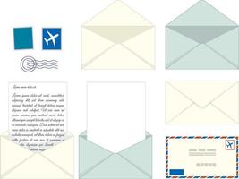 Set of different envelopes vector