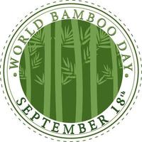 día mundial del bambú 18 de septiembre vector