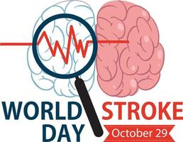 World Stroke Day Banner Design vector