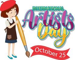 International Artists Day Banner Design vector