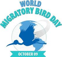 diseño de banner del día mundial de las aves migratorias vector