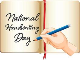 National Handwriting Day Concept vector