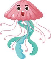 Jellyfish in cartoon style vector