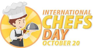 Interntional chef day banner template vector