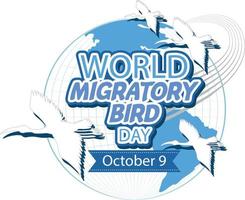 concepto de banner del día mundial de las aves migratorias vector