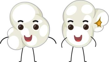 White popcorn with face expression vector