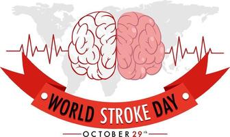 World Stroke Day Banner Design vector