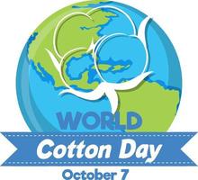 World Cotton Day Banner Template vector