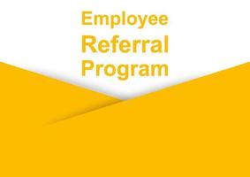 Employee referral program banner vector with copy space human resource management concept for flyers, banners, presentations and posters. illustration