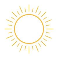 Sun icon vector for your web design, logo, UI. illustration