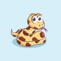 Vector illustration of cartoon snake