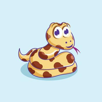 Vector illustration of cartoon snake