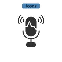 speech recognition icons  symbol vector elements for infographic web