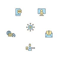 Cybersecurity icons set . Cybersecurity pack symbol vector elements for infographic web