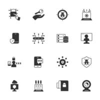 Cybersecurity icons set . Cybersecurity pack symbol vector elements for infographic web