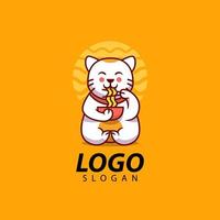 Ramen Cat Logo vector