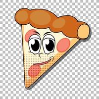 Pizza cartoon character isolated vector