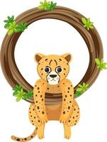 December cheetah day icon on white background vector