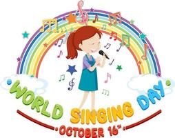 World Singing Day Poster Design vector