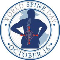 World Spine Day Banner Design vector