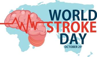 World Stroke Day Banner Design vector