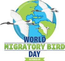 diseño de banner del día mundial de las aves migratorias vector