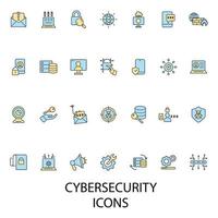 Cybersecurity icons set . Cybersecurity pack symbol vector elements for infographic web