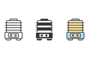 iconos de deshidratador de alimentos símbolo de elementos vectoriales para web de infografía vector