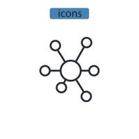 q aprendizaje iconos símbolo elementos vectoriales para infografía web vector