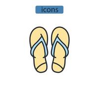 flip flops iconos símbolo vector elementos para infografía web