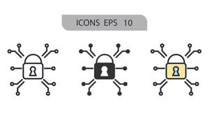 adversarial attacks icons  symbol vector elements for infographic web