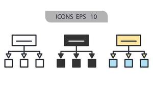 iconos de agrupamiento símbolo elementos vectoriales para web infográfico vector