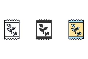 seed packet icons  symbol vector elements for infographic web