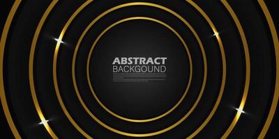 Modern geometry abstract circle background with dark and gold shine background design. Vector Eps 10