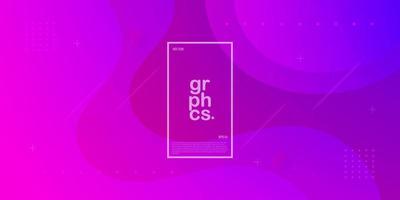 Modern colorful purple and pink gradient background with dynamic wave shapes. Abstract template and modern stylish texture. Eps10 vector illustration