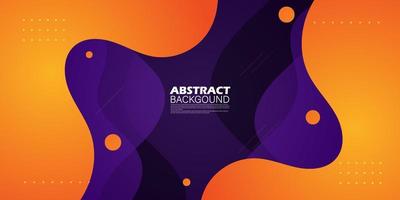 modern premium colorful wavy abstract background with gradient dark purple and orange combination soft color on background. Eps10 vector