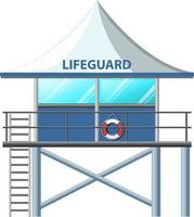 Beach lifeguard tower isolated vector