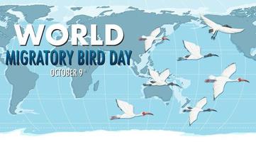 World Migratory Bird Day Banner Template vector