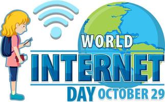 World Internet Day Banner Design vector