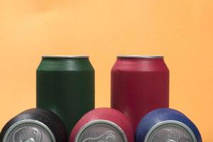 colorful aluminum soda can photo