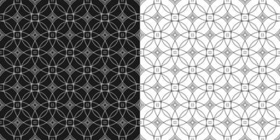 Geometric seamless pattern with intersecting circles, small rhombuses. Abstract pattern with thin lines, delicate geometry. Vector. vector