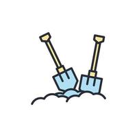 Shovel icons  symbol vector elements for infographic web