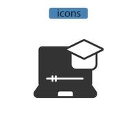 E-learning icons  symbol vector elements for infographic web