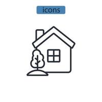 home icons  symbol vector elements for infographic web