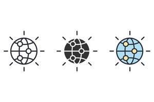 Global networking icons  symbol vector elements for infographic web