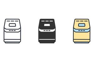 Bread maker icons  symbol vector elements for infographic web