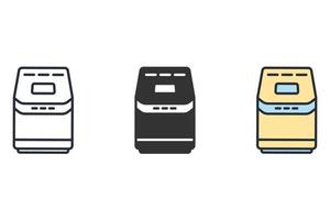 Bread maker icons  symbol vector elements for infographic web