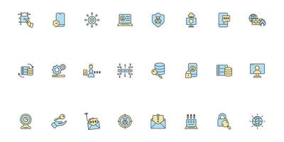 Cybersecurity icons set . Cybersecurity pack symbol vector elements for infographic web