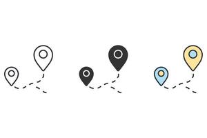 route icons  symbol vector elements for infographic web